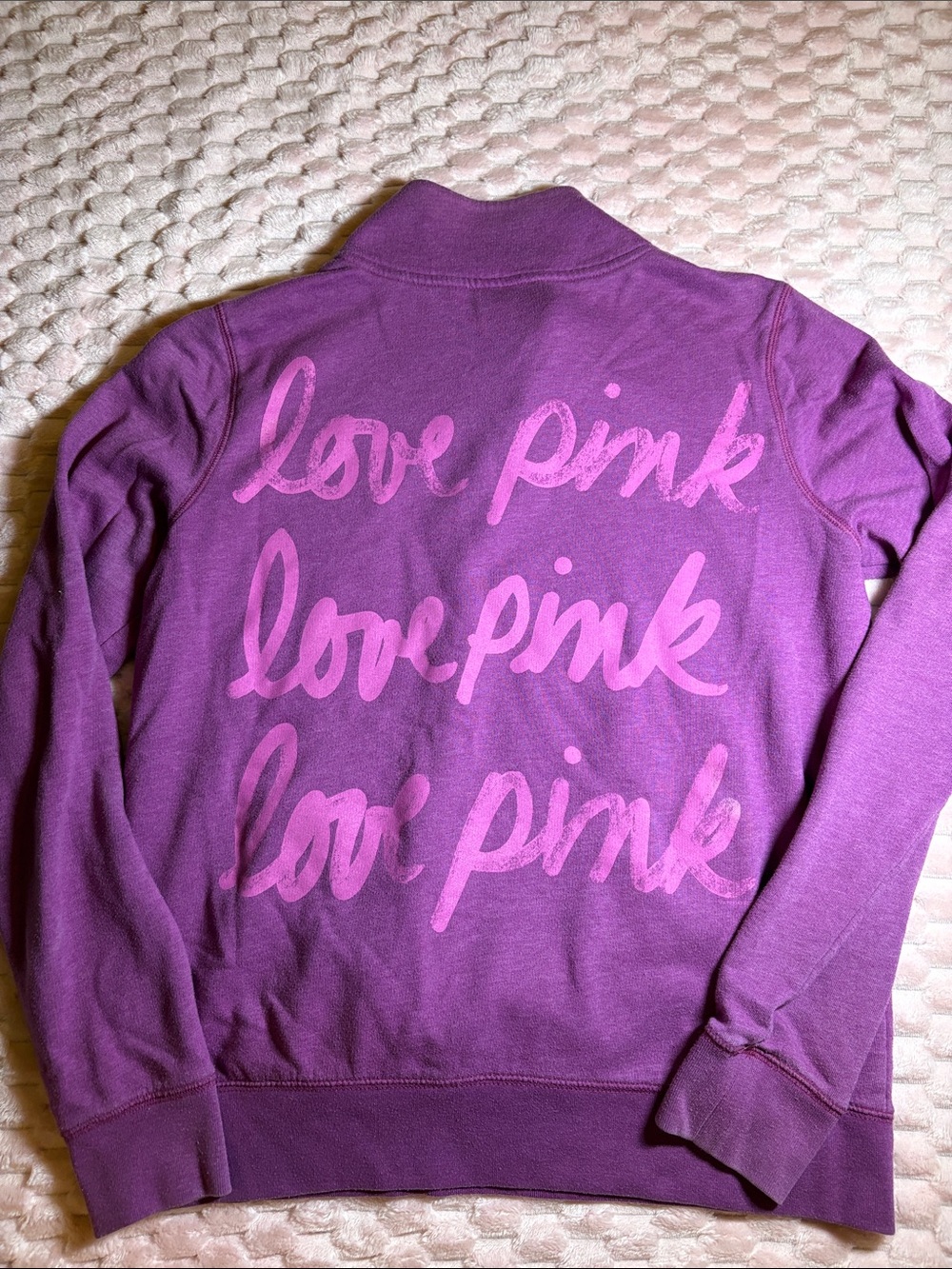 Y2K PINK Victoria’s Secret Purple Quarter Zip Sweatshirt